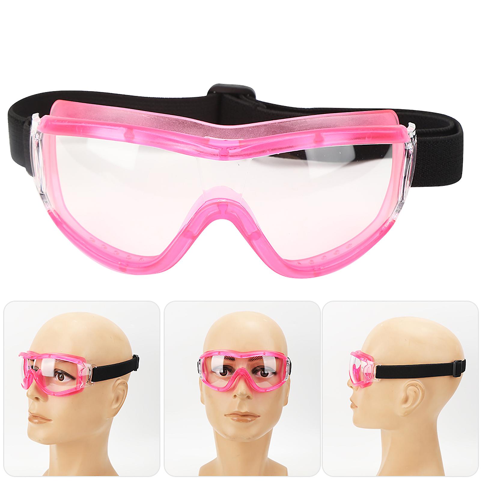 Children Safety Goggles Antispittle Kid Antifog Transparent Outdoor Protective Glasses(rose )