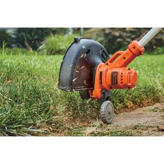 BLACK+DECKER 14 in. 6.5 Amp Corded Electric Single Line 2-In-1 String Trimmer  Lawn Edger with Push Button Line Feed BESTE620