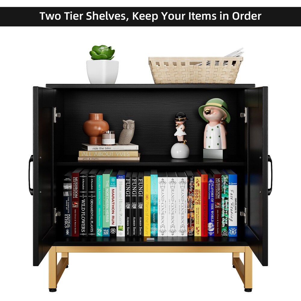 Rattan Sideboard Kitchen Buffet Cabinet