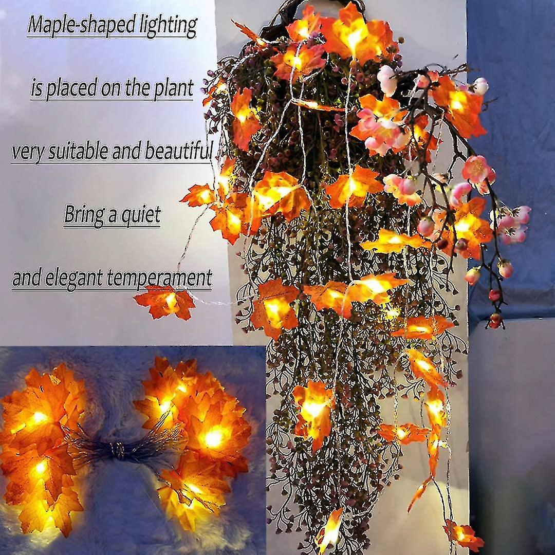 Autumn Garland Night Light， 30led 3m， 30 Fairy Lights， Fall Leaves Gugirlande， Halloween Christmas D