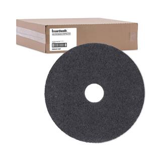 Boardwalk High Performance Stripping Floor Pads 17 in. Dia Grayish Black (5-Carton) BWK4017HIP