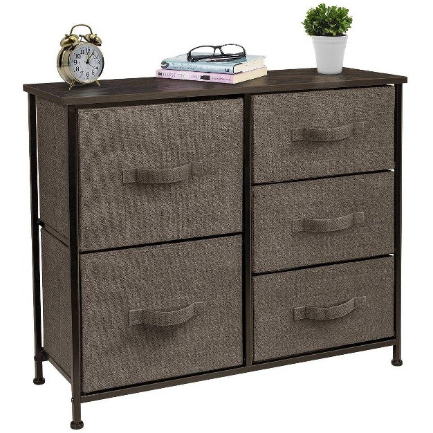 Sorbus Drawer Dresser Nightstand For Home Bedroom Brown