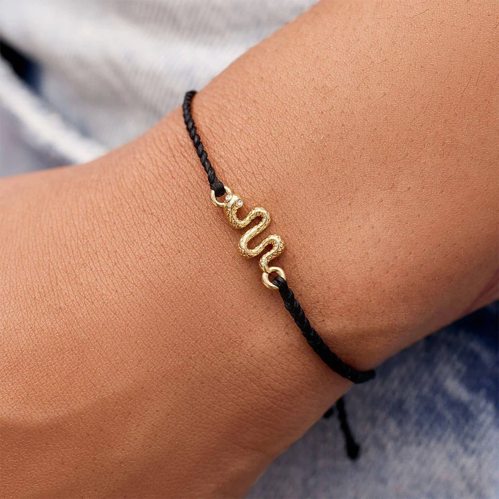 Pura Vida  Snake Gold Charm Bracelet