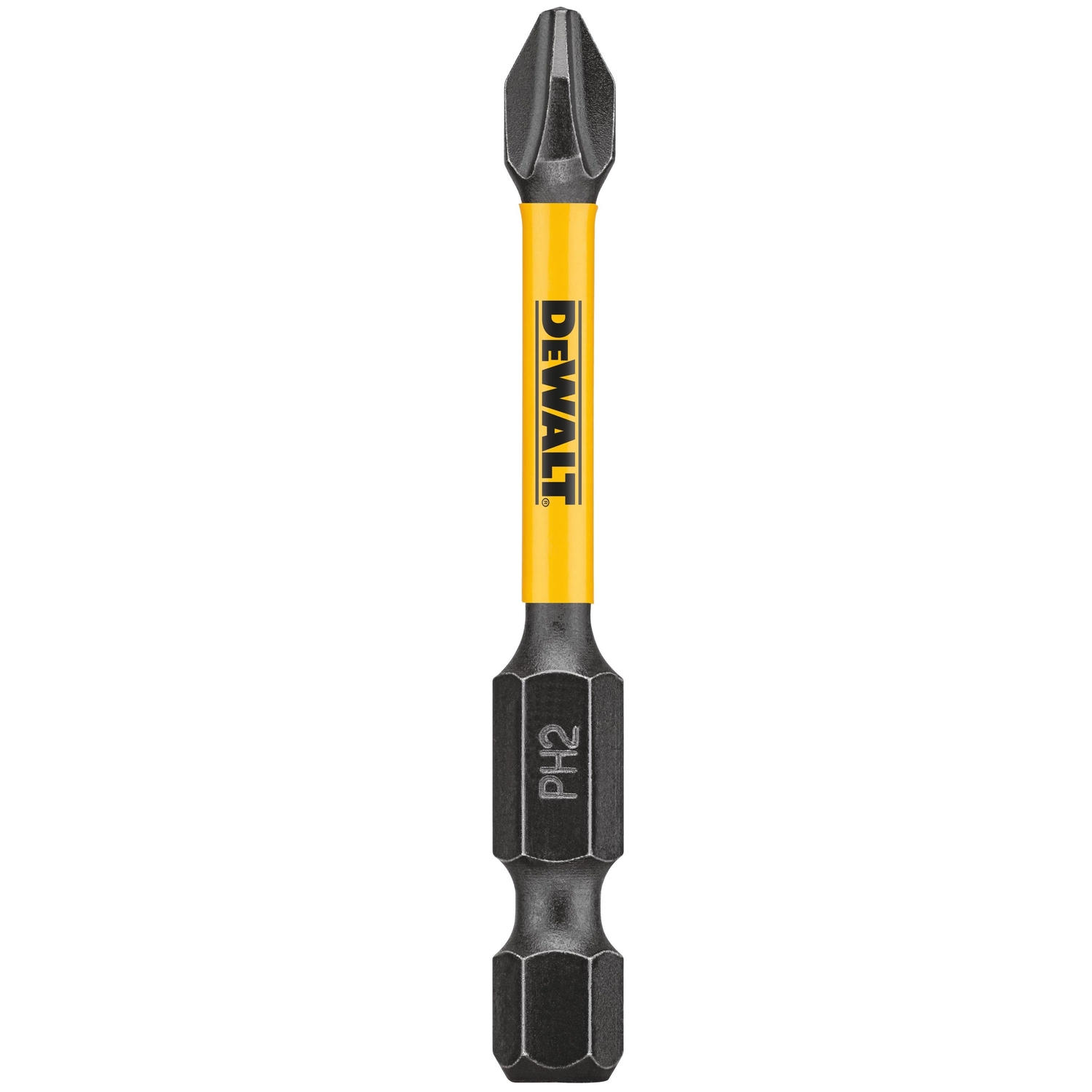 DW FlexTorq Impact Ready Phillips 2 in. X 2 in. L Sleeve Screwdriver Bit S2 Tool Steel 2 pk