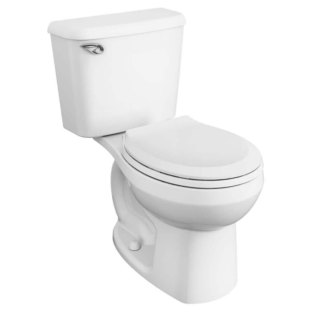 American Standard Reliant 10 in RoughIn 2Piece 128 GPF Single Flush Round Toilet in White Seat Included