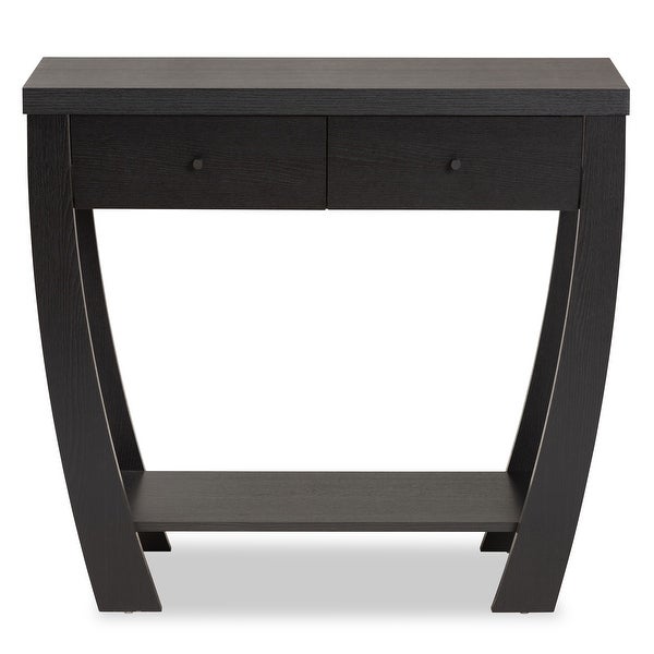 Capote Modern and Contemporary Dark Brown Finished Wood Console Table