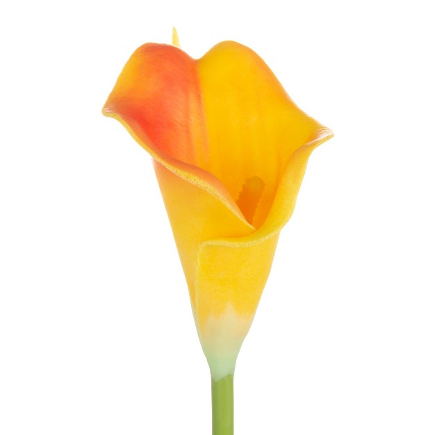 Nature Spring Faux Calla Lily Bundle 24 Orange