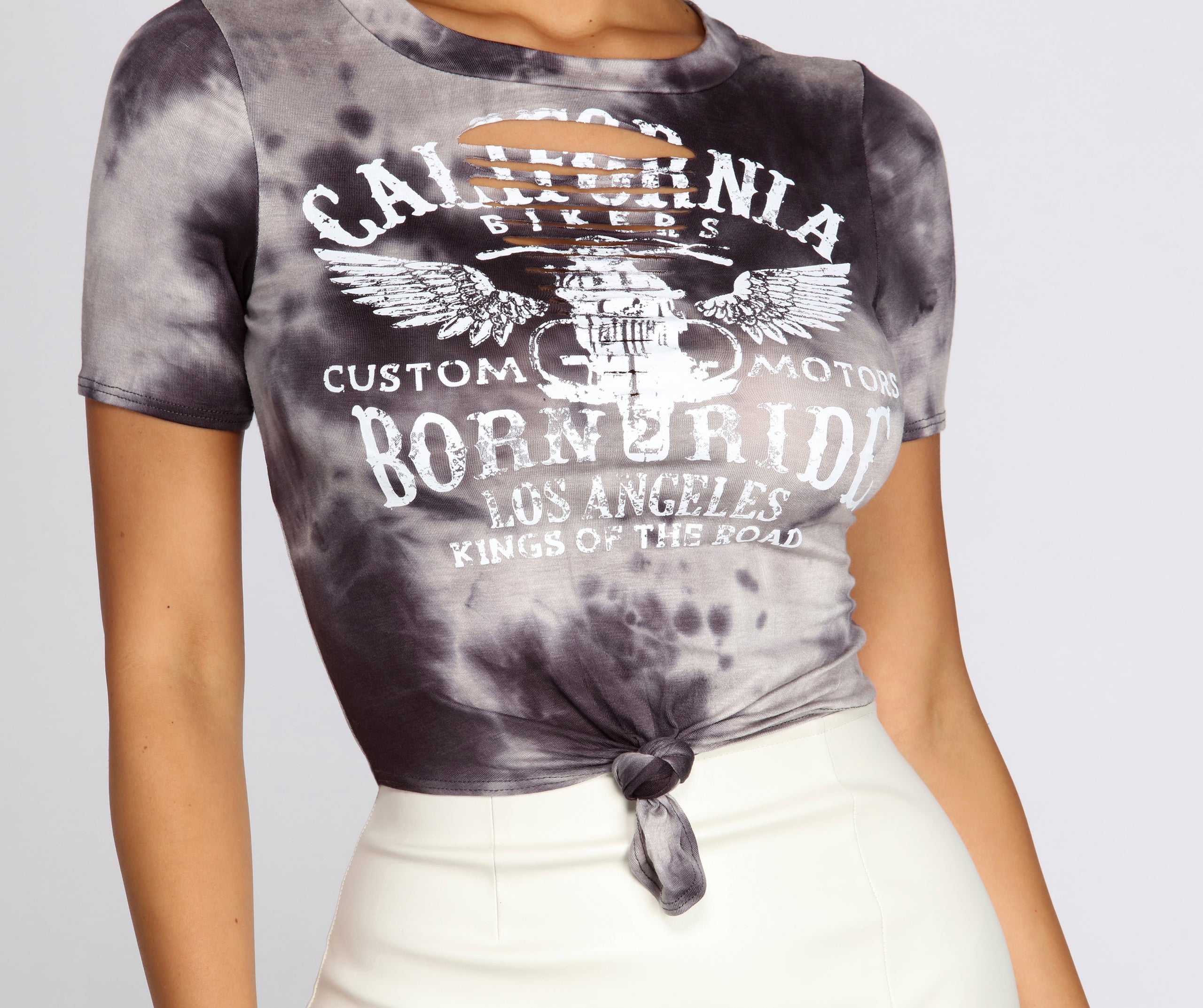 Tie Dye Biker Babe Crop Top