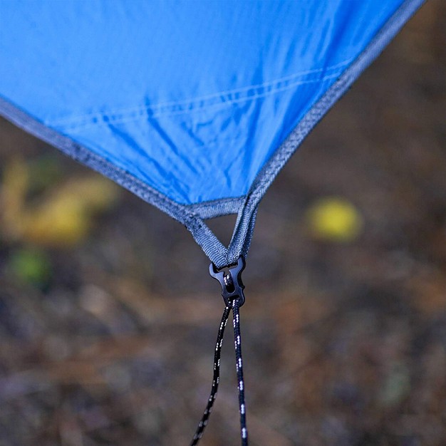 Wise Owl Outfitters Wisefly 11 x27 X 9 x27 Hammock Rain Tarp Cover With Guy Lines Tent Stakes And Waterproof Carry Bag Blue Accessory Only