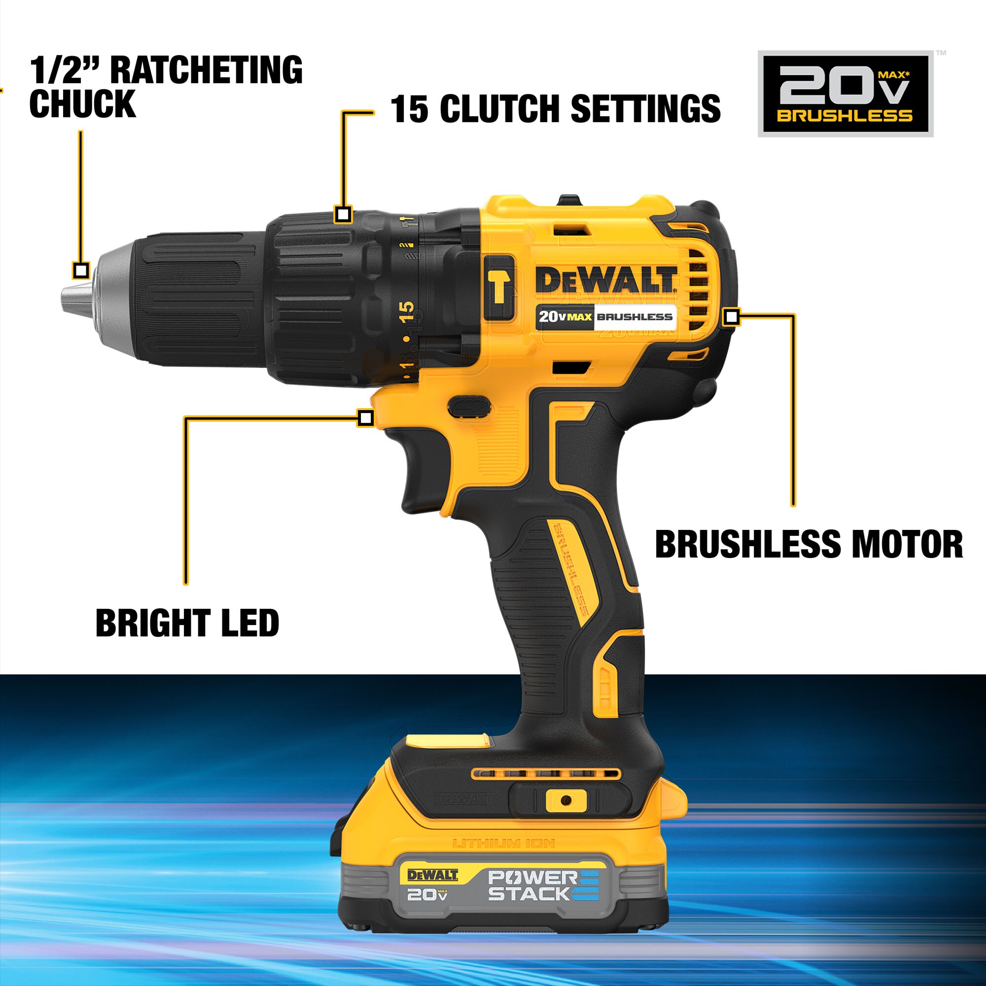 Dewalt DCK279C2 20V MAX Brushless Lithium-Ion Cordless Hammer Drill and Impact Driver Combo Kit with Compact Batteries