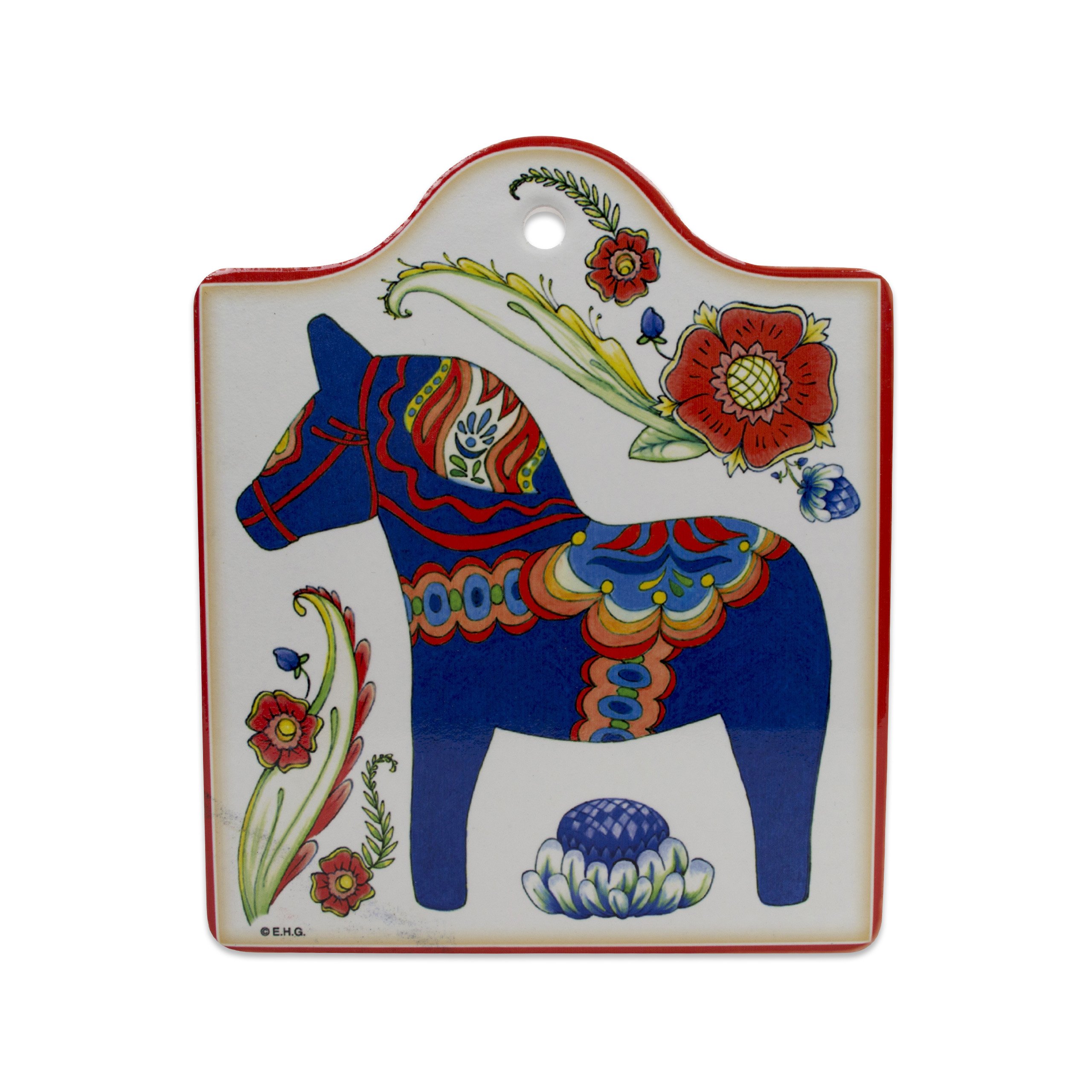 Cork Backed Ceramic Cheeseboard: Blue Horse