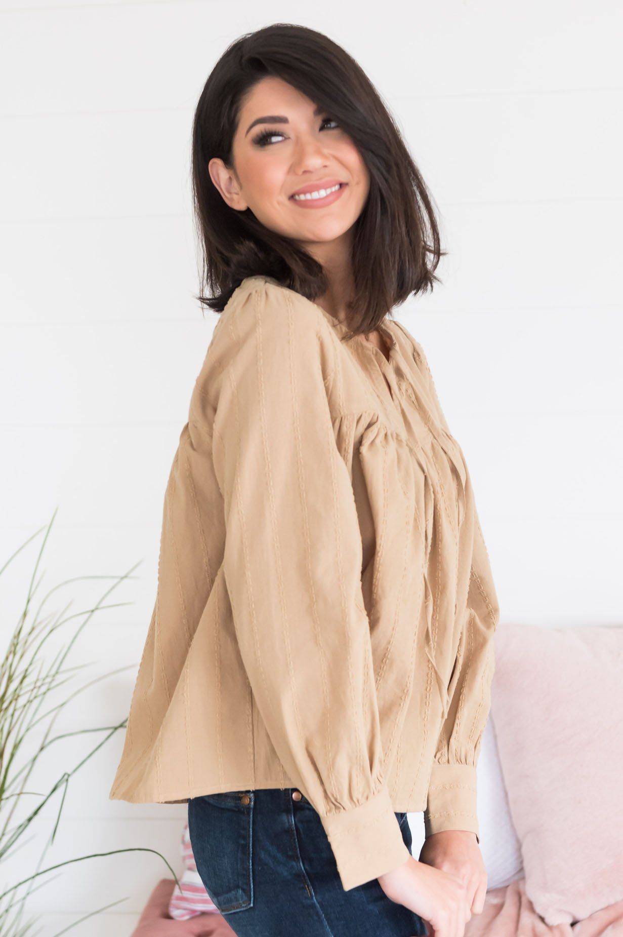 All the Feels Modest Blouse