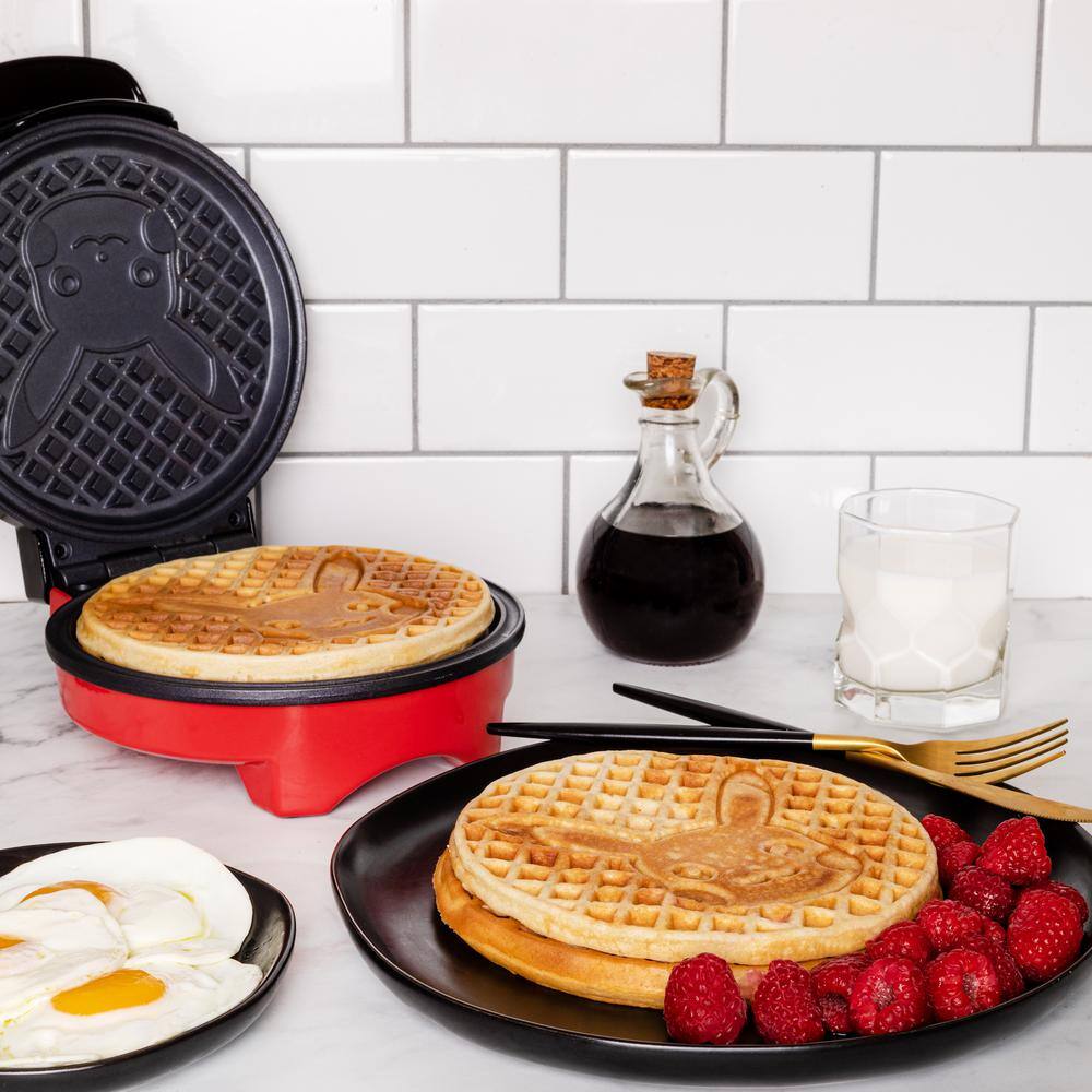 Uncanny Brands 900-Watt Pokemon Pikachu Red and Yellow American Waffle Maker WM1-POK-PIK