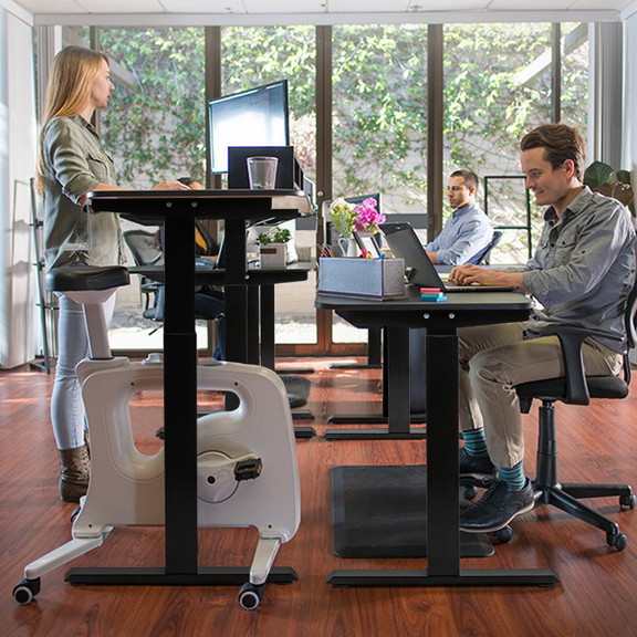 Costway 08564197 Hand Crank Sit to Stand Desk Fram...