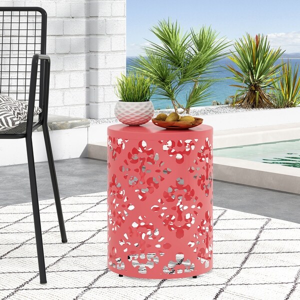 Mathena Outdoor Outdoor Metal Side Table by Christopher Knight Home