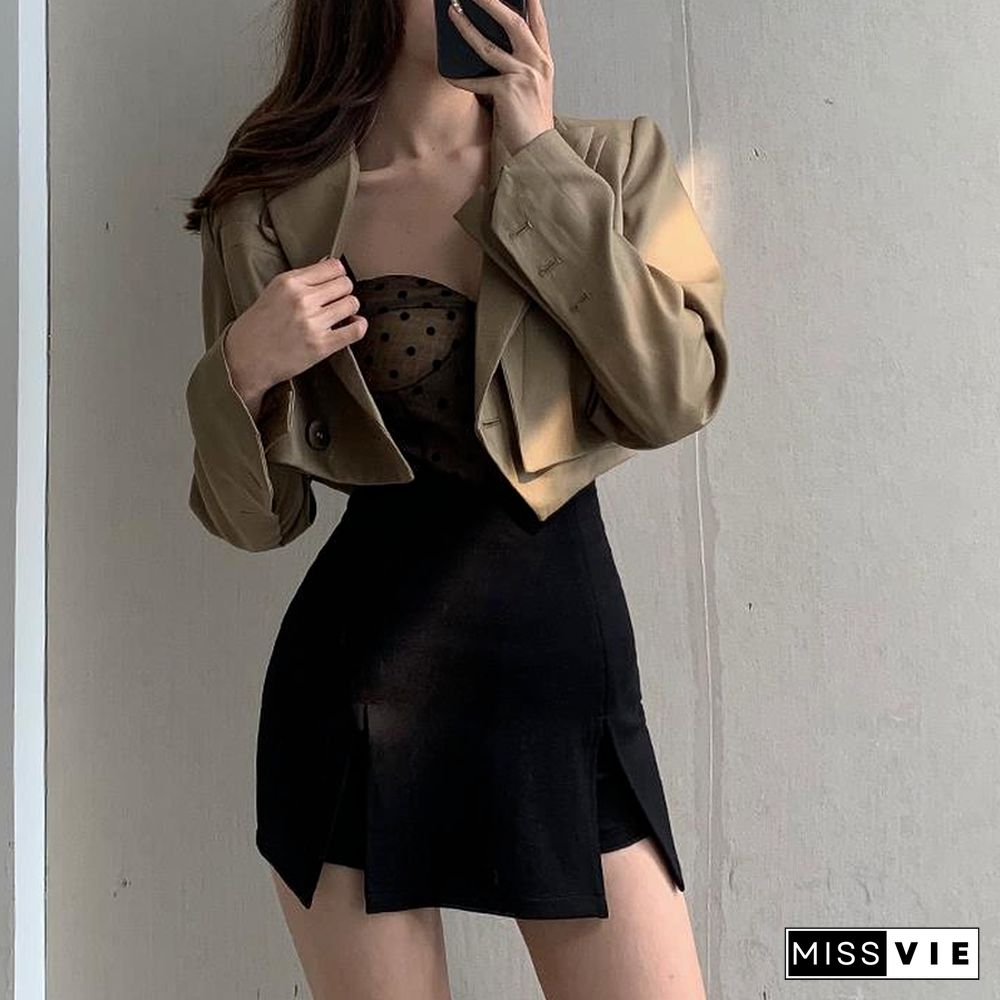 Skirts Women Black Fashionable Bodycon Ins All-Match Streetwear Summer Female Asymmetrical Mini Sexy Korean Chic Kpop Faldas Y2K