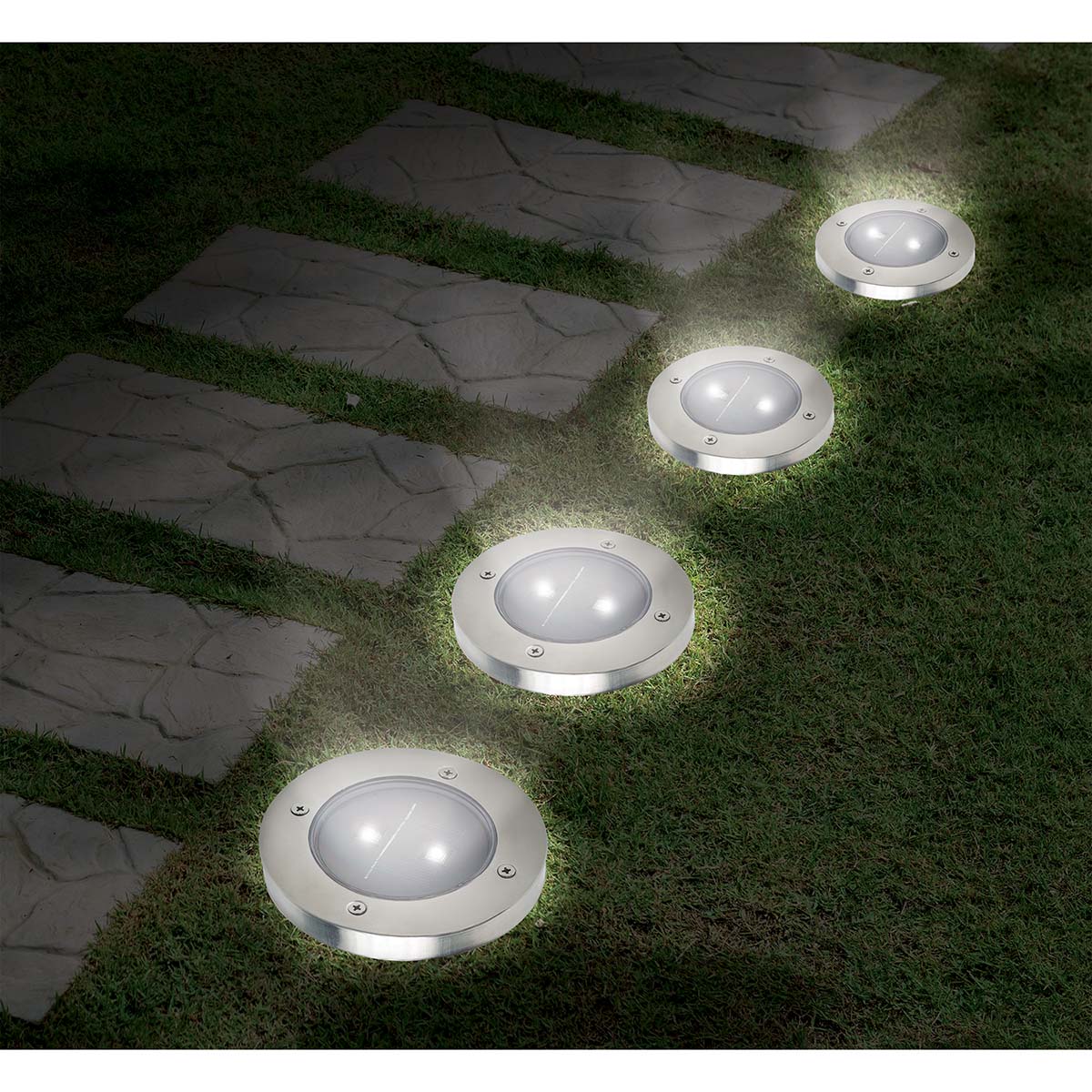 Ideaworks JB7864 Solar Pathway Garden Lights - Set of 4