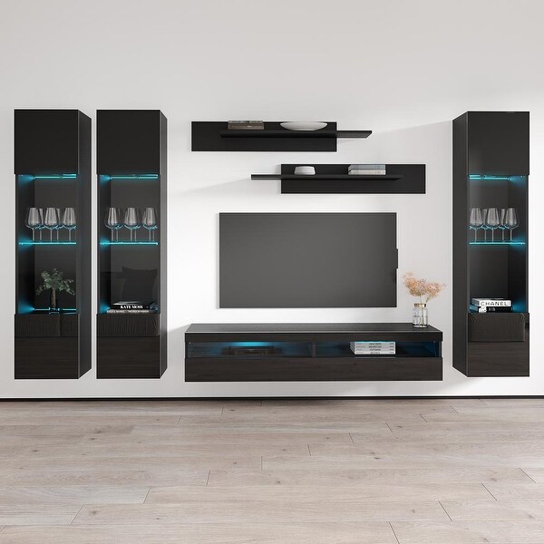 Fly CD3 35TV Wall Mounted Floating Modern Entertainment Center