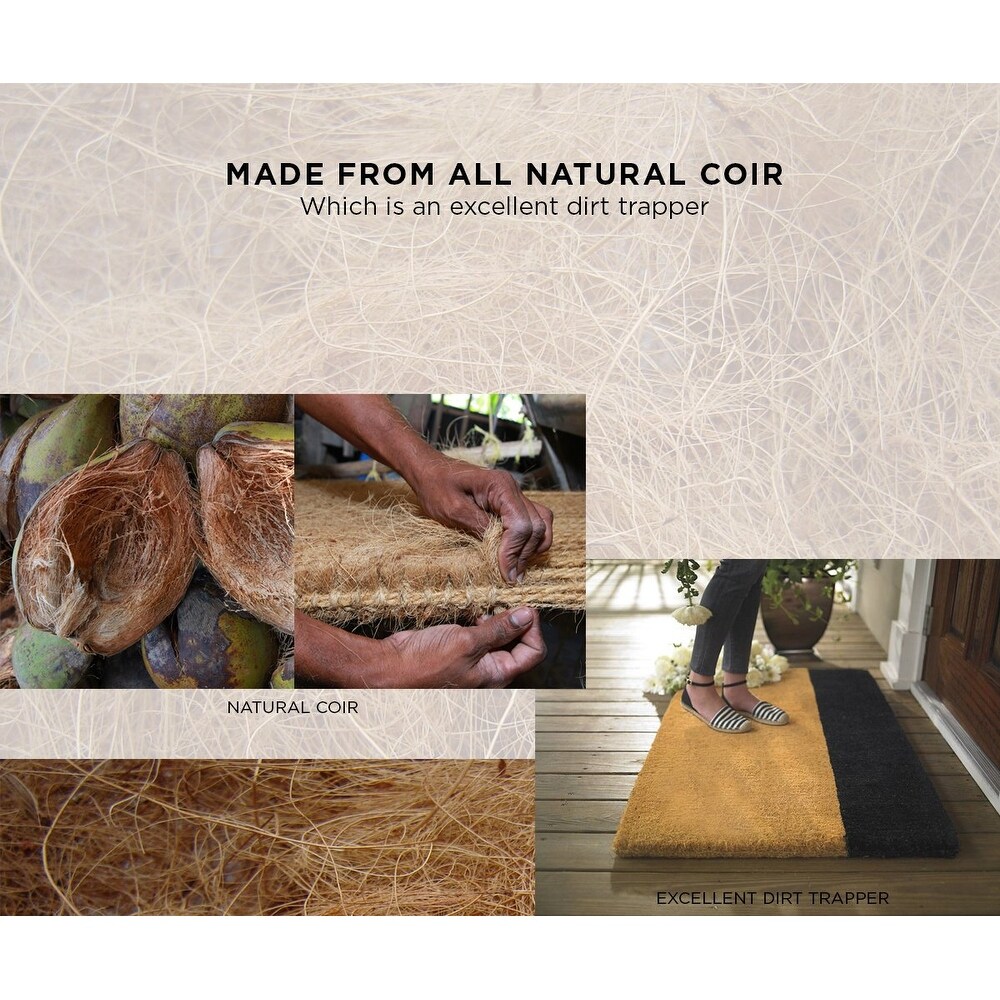 A1HC Uriel Bleached Coir Anti shred Monogrammed Doormat  30\