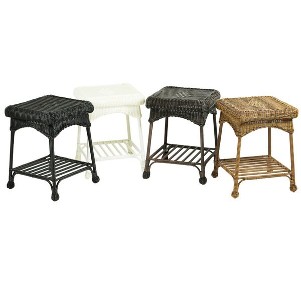 Outdoor Wicker Patio End Table