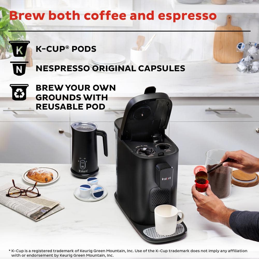 Instant Pot 140-6013-01 3-in-1 Single Cup Black Multifunction Drip Coffee Maker