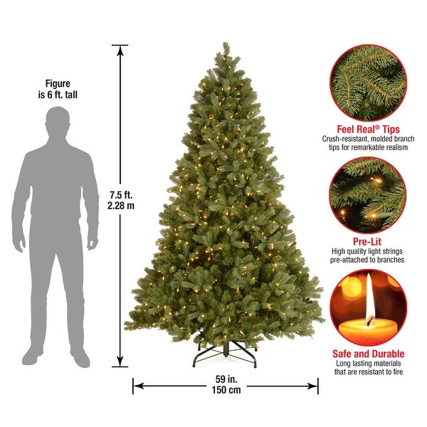 National Tree Company 7.5 ft. Downswept Douglas Tree with Clear Lights