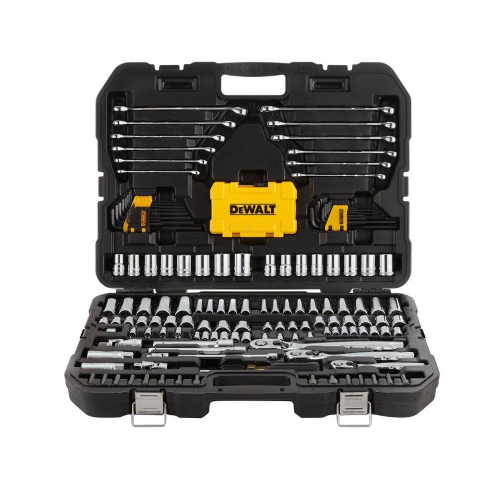 DEWALT 1/4 in.， 3/8 in. and ½ in. Drive Polished Chrome Mechanics Tool Set (168-Piece)