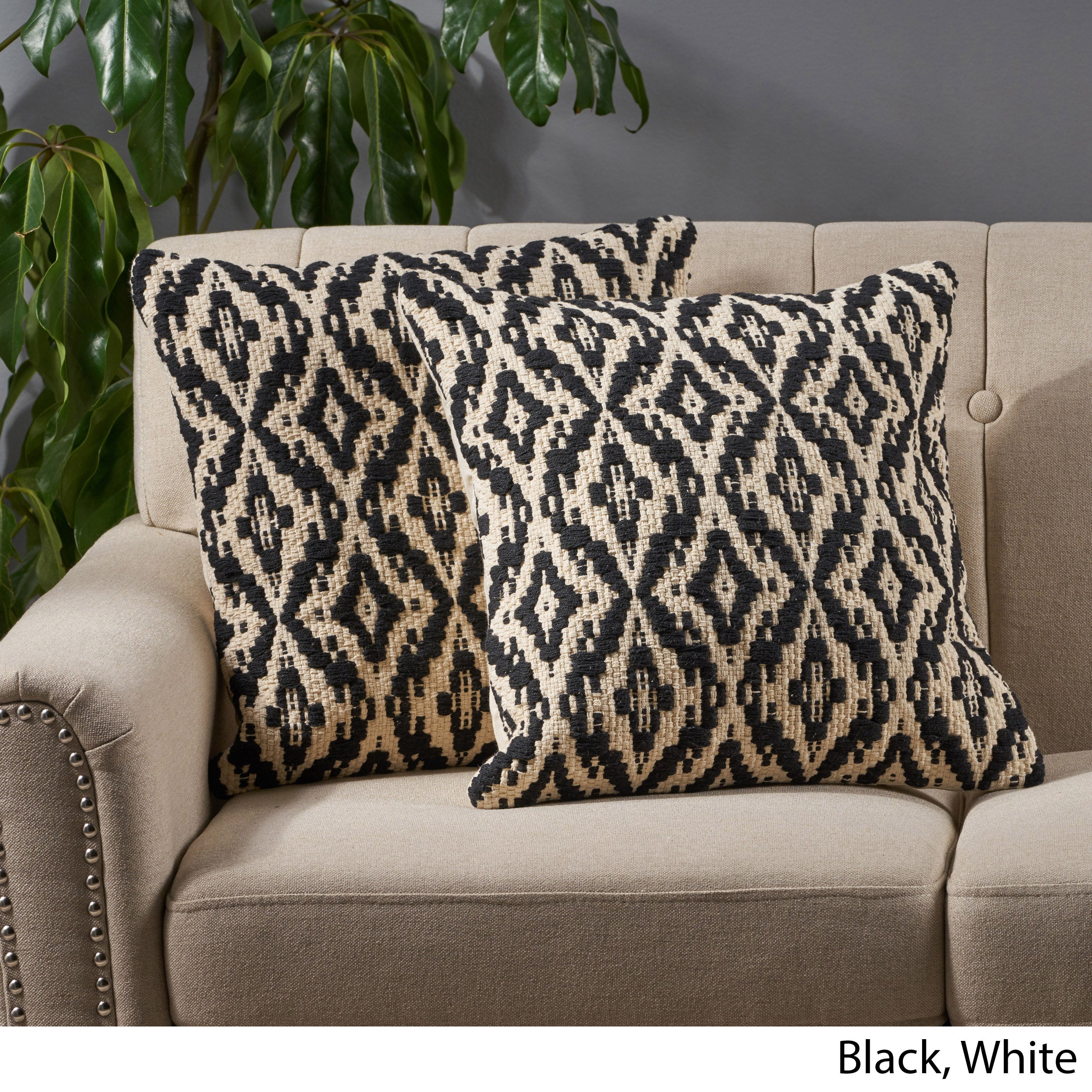 Demetrius Boho Cotton Throw Pillow (Set of 2)