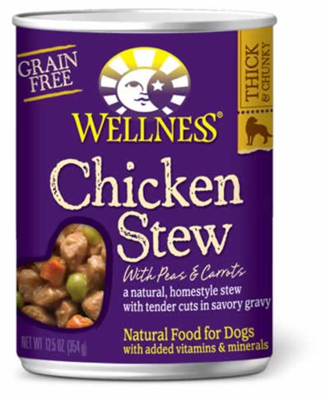 Wellness Homestyle Chicken Stew with Carrots and Potatoes Canned Dog Food， 12.5oz.