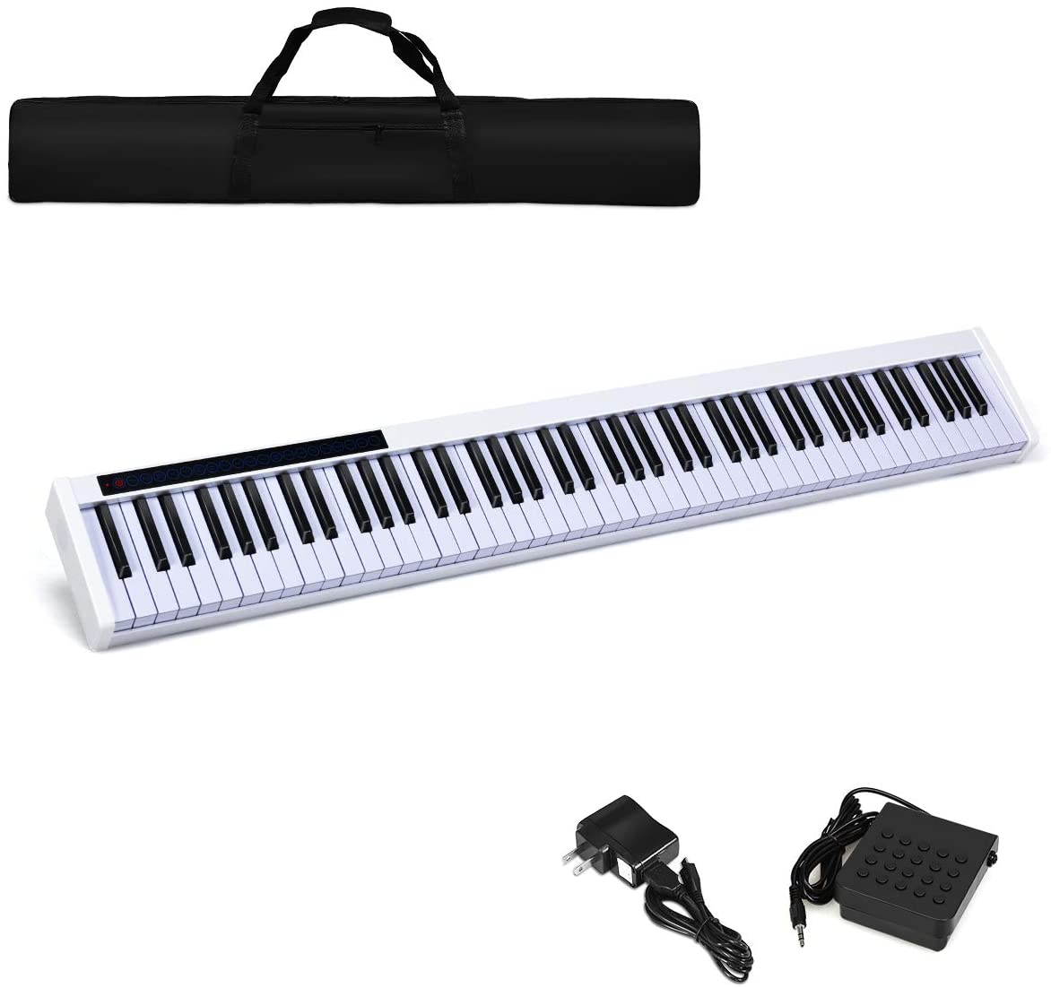 88-Key Portable Keyboard Piano, for Beginners Adults Kids, Black