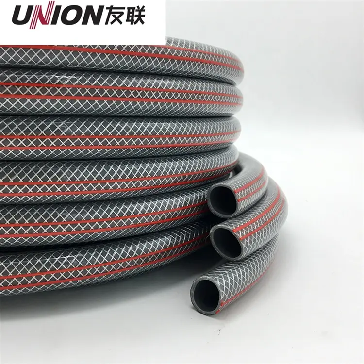 Landscaping equipment water supply black red line fiber reinforced PVC hose rubber tube