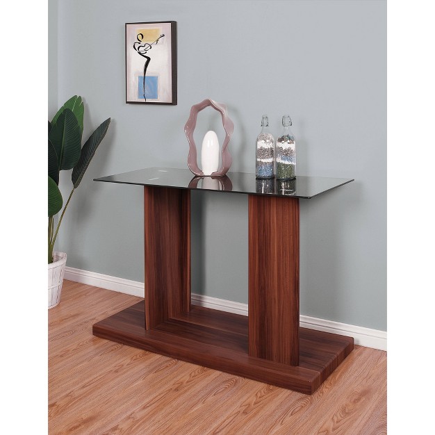 Montreaux Tempered Glass Top Console Table Mibasics