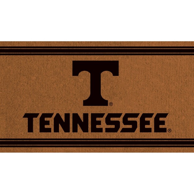 Evergreen University Of Tennessee Logo Turf Mat Brown 28 X 16 Inches Indoor Outdoor Doormat