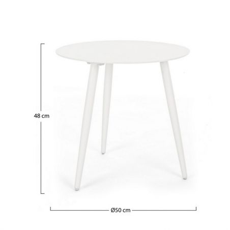 Table d'appoint Ridley blanche BIZZOTTO : l'élégance italienne