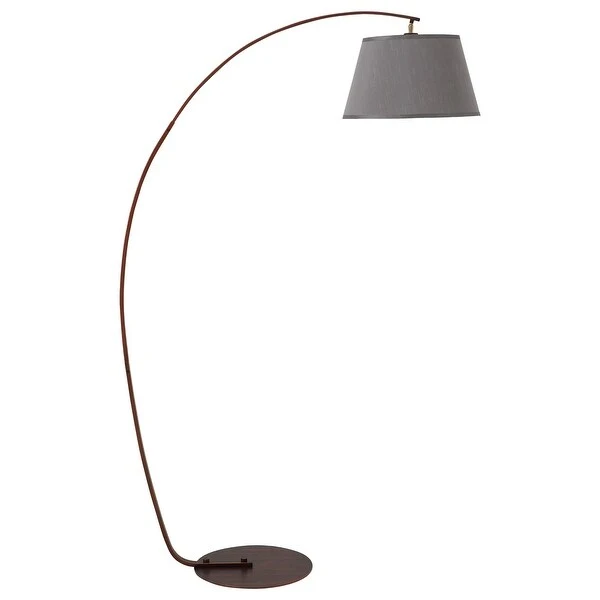 HOMCOM Arched Floor Lamp, Modern Standing Lamp with Foot Switch and Metal Base, Black - 39.25