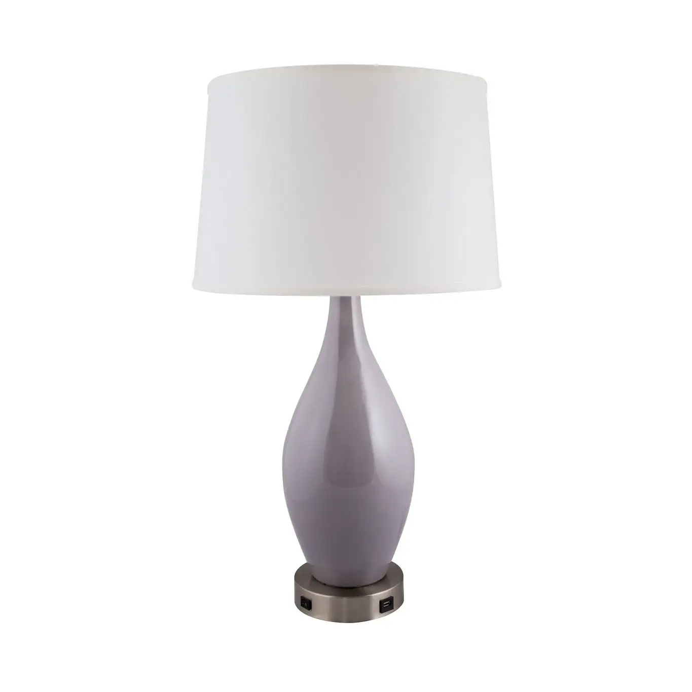 RiverCeramic? Organic Lamp with USB Base swanky grey