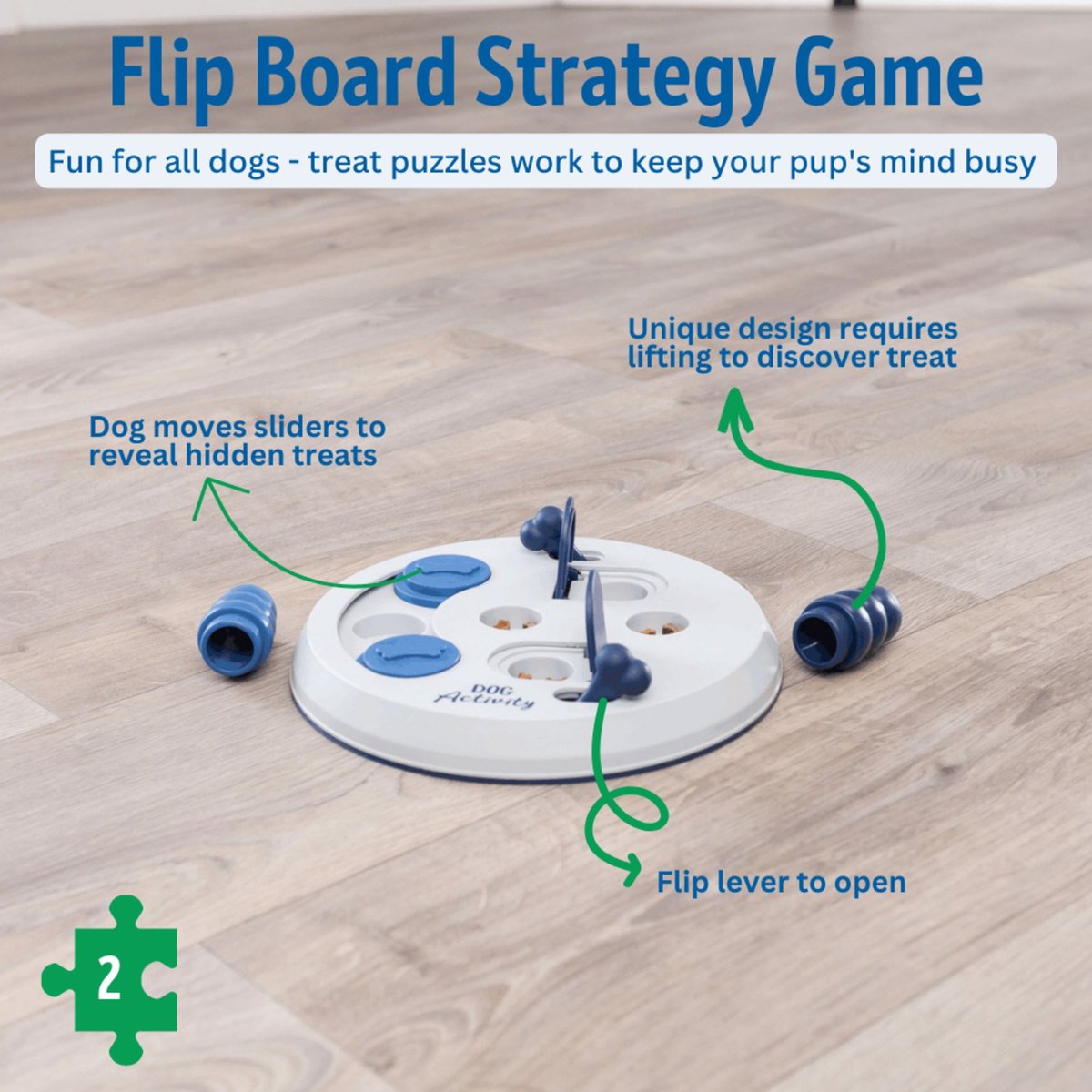 TRIXIE Activity Flip Board Activity Strategy Game Dog Toy