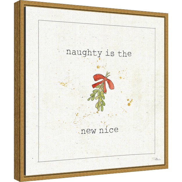 X 16 quot Christmas Cuties Iii Mistletoe By Pela Studio Framed Canvas Wall Art Amanti Art