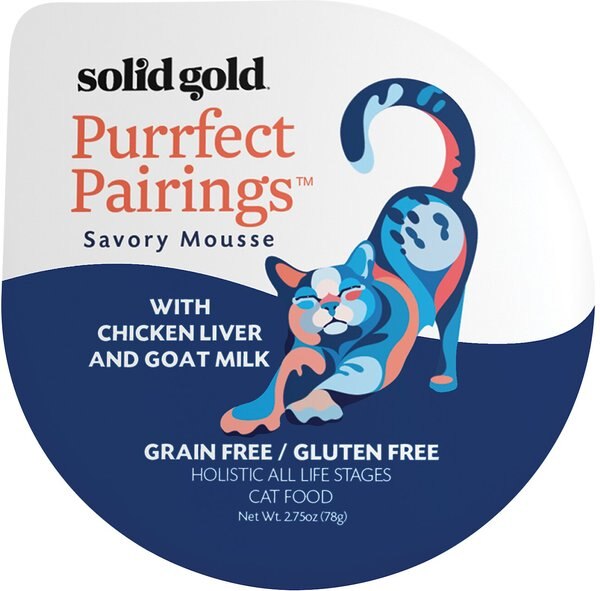 Solid Gold Purrfect Pairings Savory Mousse with Chicken Liver and Goat Milk Grain-Free Cat Food Cups