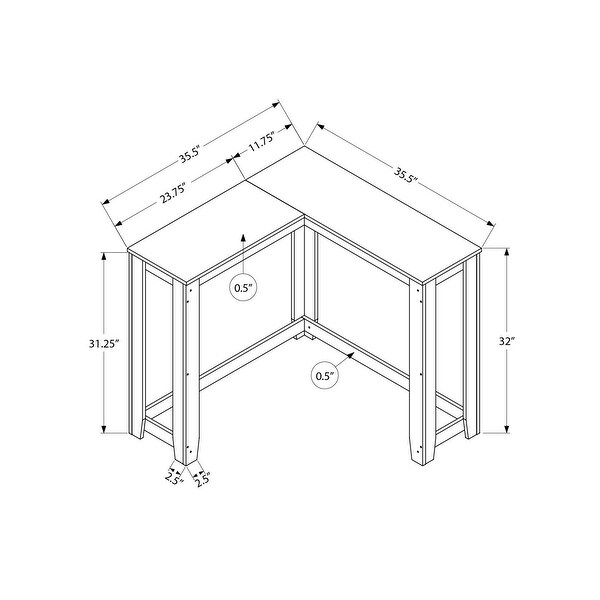 Accent Table， Console， Entryway， Narrow， Corner， Living Room， Bedroom， Laminate， Contemporary， Modern - 35.5