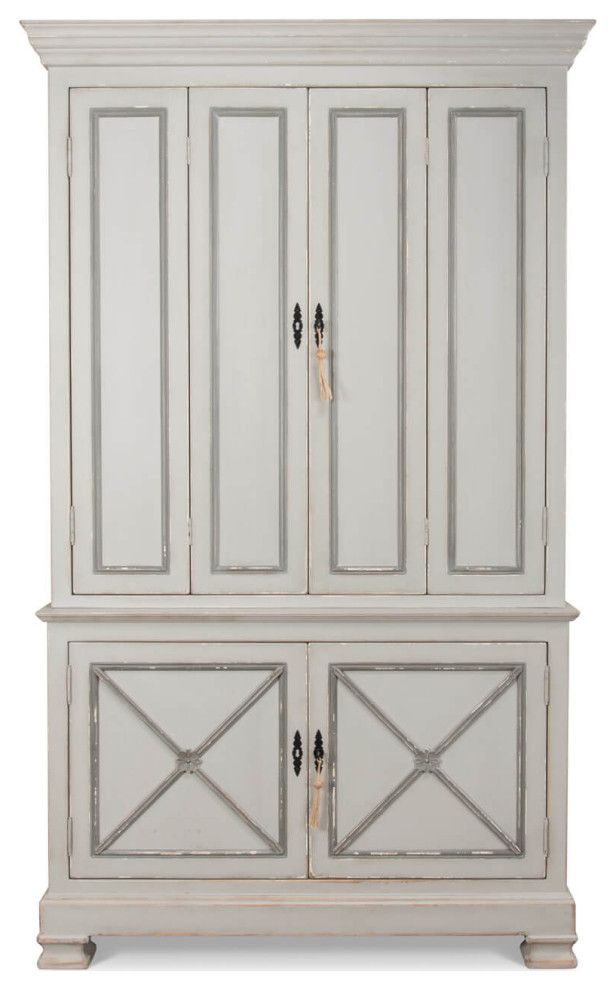 Tall Provincial Painted Cabinet   French Country   Accent Chests And Cabinets   by English Georgian America  Houzz