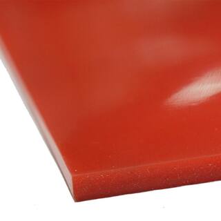 Rubber-Cal Silicone 116 in. x 36 in. x 48 in. RedOrange Commercial Grade 60A Rubber Sheet 20-116-0062-36-048