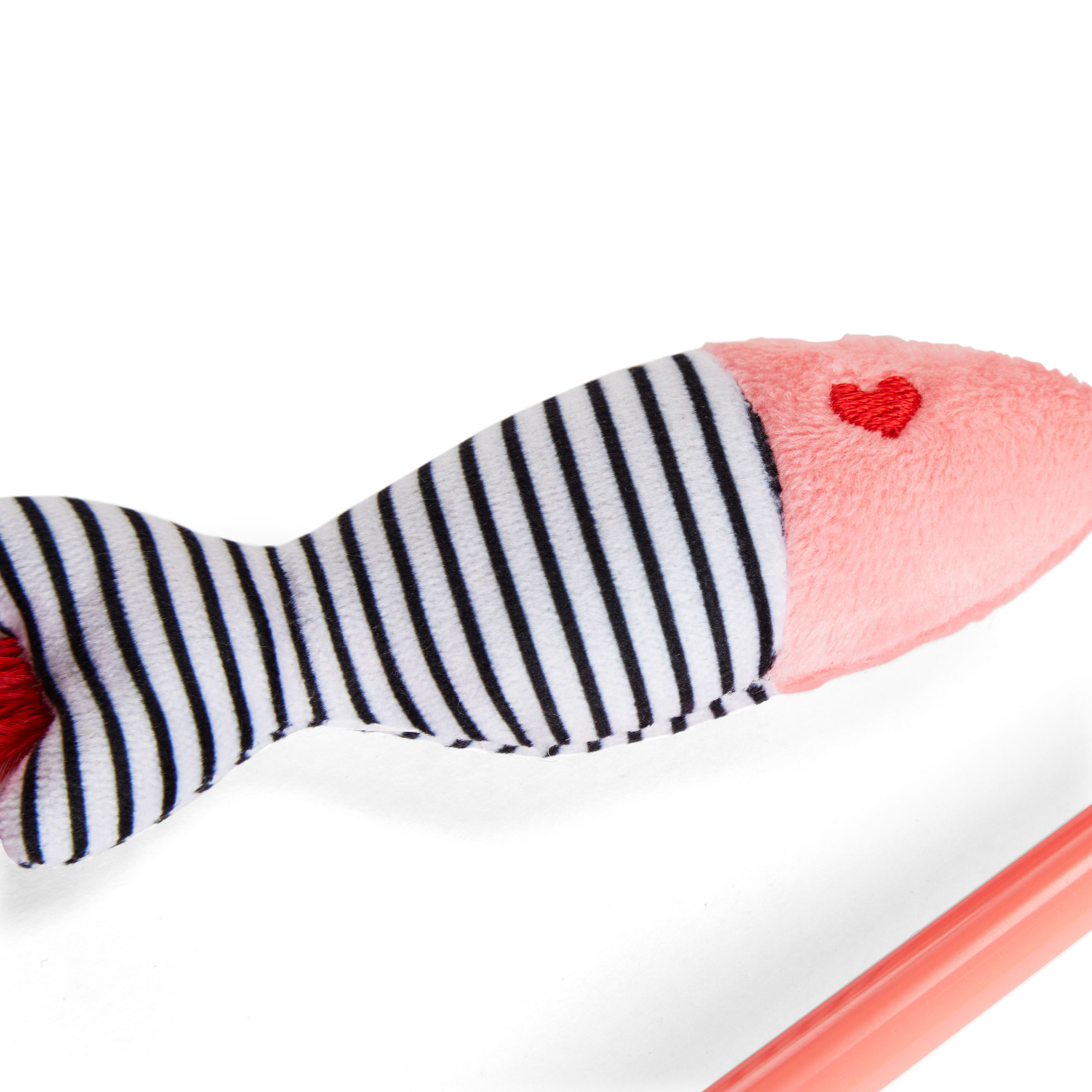 YOULY Valentines Day Fish Teaser Cat Toy