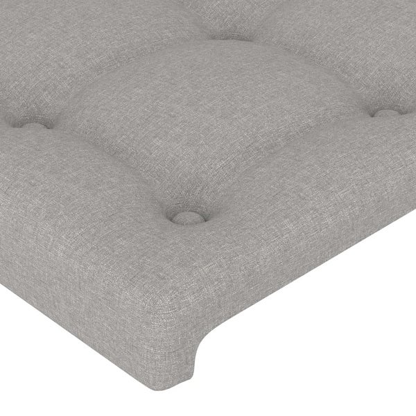 vidaXL Headboard with Ears Light/Dark Gray multisize Fabric - - 37429758