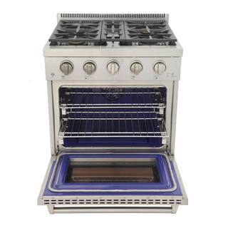 Kucht Professional 30 in. 4.2 cu. ft. Natural Gas Range with Power Burner and Convection Oven in Stainless Steel KFX300