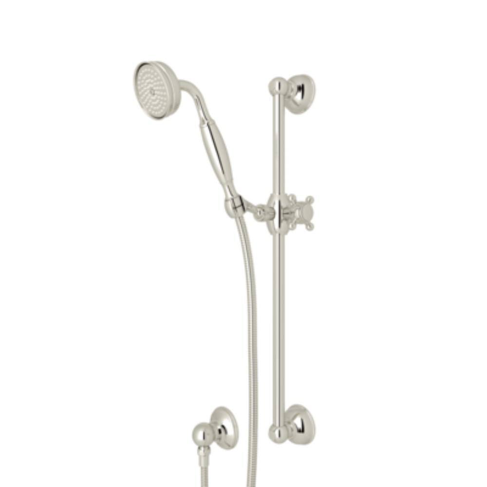 ROHL Country 1-Spray Wall Bar Shower Kit with Hand Shower in Polished Nickel 1301EPN