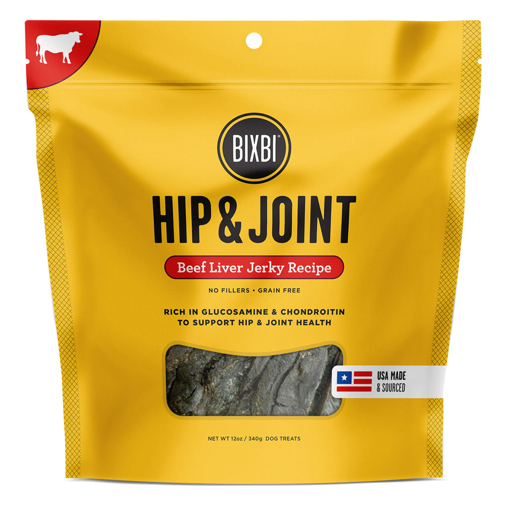 Bixbi Hip and Joint Jerky Beef Liver Dog Treats