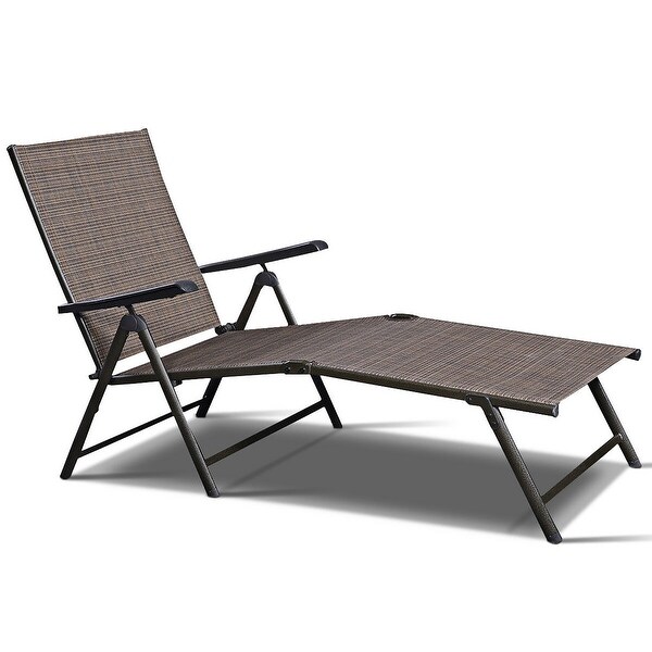 2PCS Pool Chaise Lounge Chair Recliner Outdoor Patio Furniture - See Details