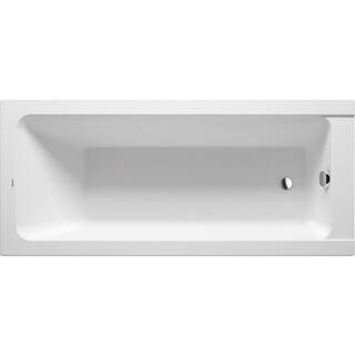 Duravit D-Code 66.88 in. Acrylic Rectangular Drop-in Bathtub in White 700100000000090