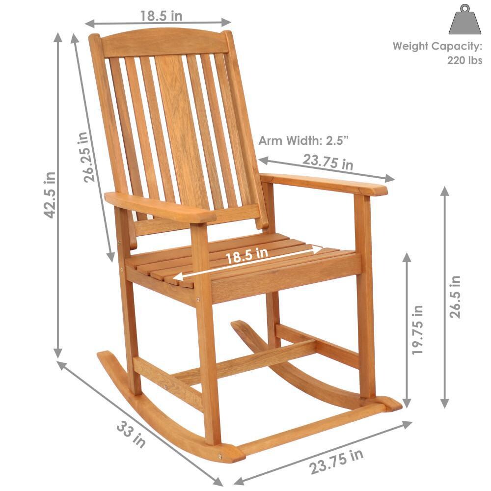 Ultimate Patio Meranti Wood Outdoor Rocking Chair